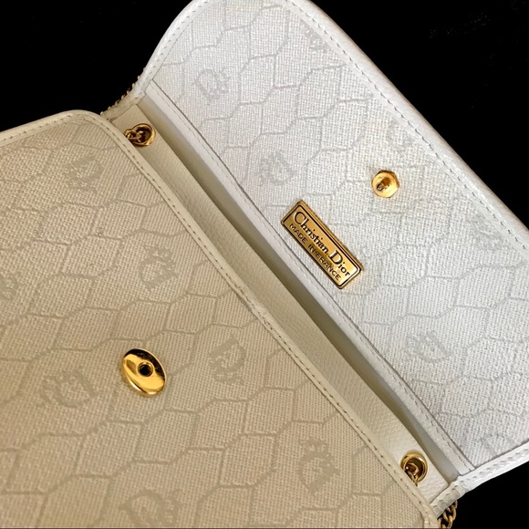 Authentic Christian Dior White Leather Clutch - Picture 4 of 8